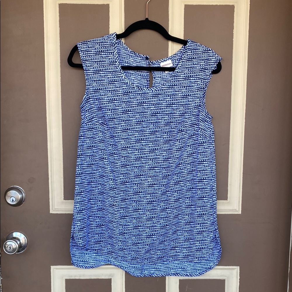 Blue Sleeveless Women's Top